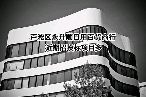 芦淞区永升顺日用百货商行近期招投标项目多