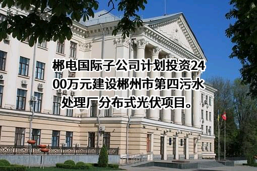 湖南郴电国际发展股份有限公司