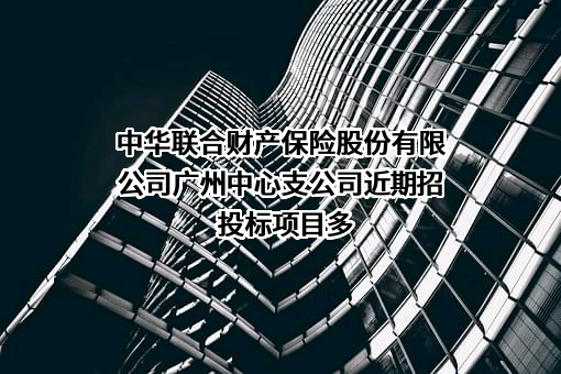 中华联合财产保险股份有限公司广州中心支公司近期招投标项目多