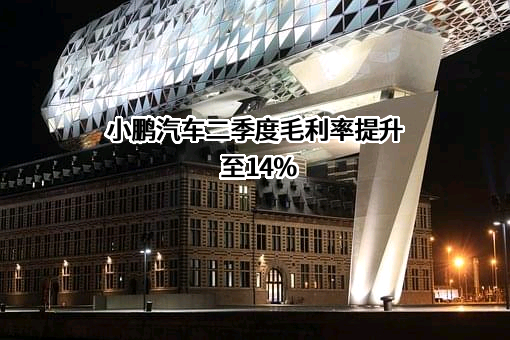 小鹏汽车二季度毛利率提升至14%