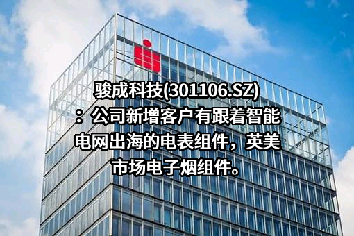 江苏骏成电子科技股份有限公司