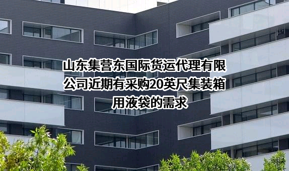 山东集营东国际货运代理有限公司近期有采购20英尺集装箱用液袋的需求