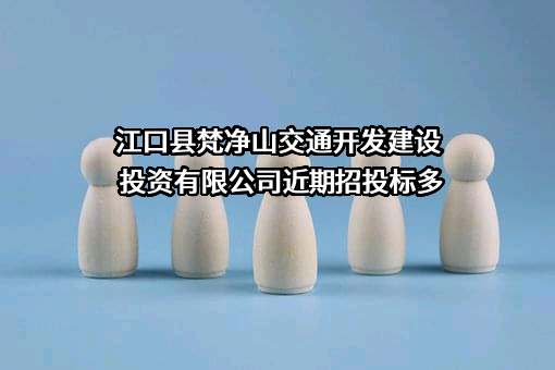 江口县梵净山交通开发建设投资有限公司近期招投标项目多