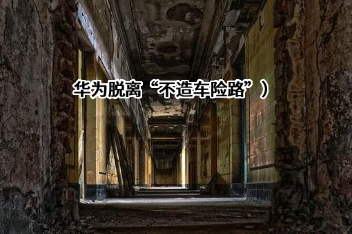华为脱离“不造车险路”）