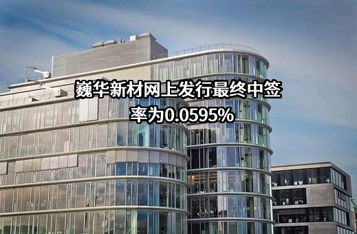 巍华新材网上发行最终中签率为0.0595%