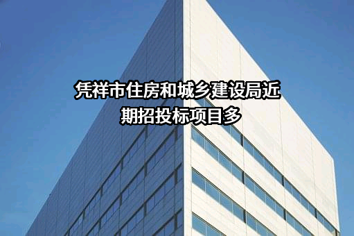 凭祥市住房和城乡建设局近期招投标项目多