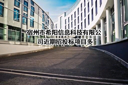 宿州市希阳信息科技有限公司近期招投标项目多