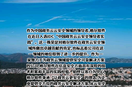 格尔软件股份有限公司