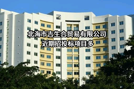 北海市吉生合贸易有限公司近期招投标项目多