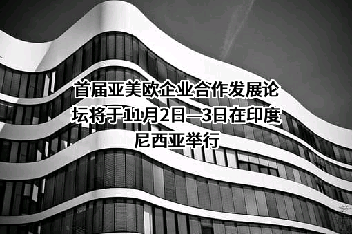 首届亚美欧企业合作发展论坛将于11月2日—3日在印度尼西亚举行