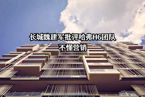 长城魏建军批评哈弗H6团队不懂营销