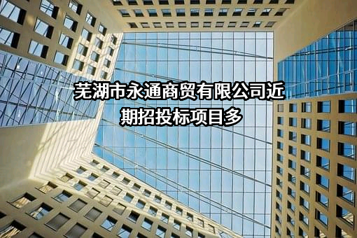 芜湖市永通商贸有限公司近期招投标项目多