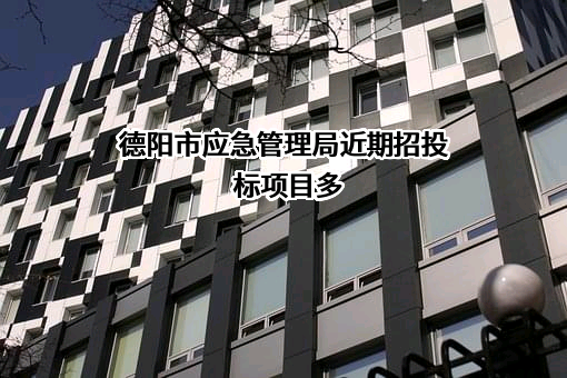德阳市应急管理局近期招投标项目多