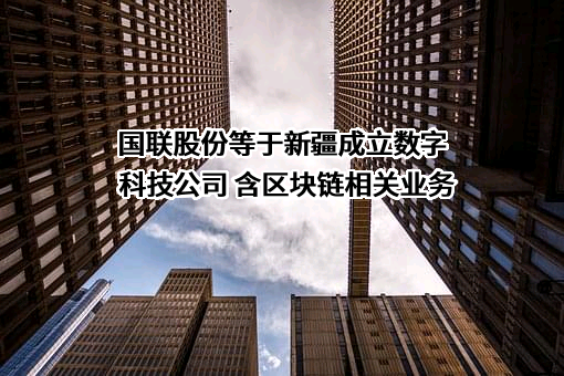 国联股份等于新疆成立数字科技公司 含区块链相关业务