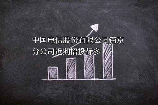 中国电信股份有限公司南京分公司近期招投标项目多