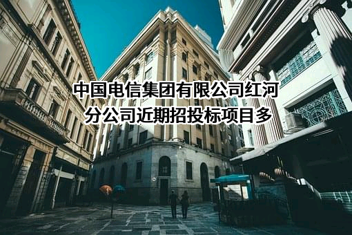 中国电信集团有限公司红河分公司近期招投标项目多