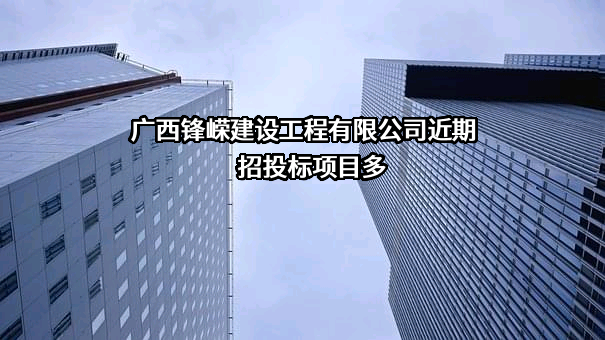 广西锋嵘建设工程有限公司近期招投标项目多