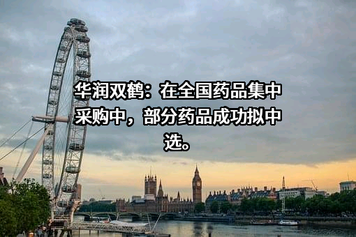 华润双鹤药业股份有限公司