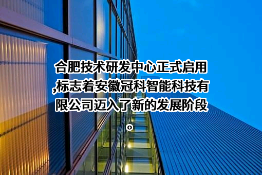 安徽冠科智能科技有限公司