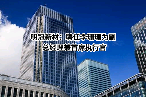 明冠新材：聘任李珊珊为副总经理兼首席执行官