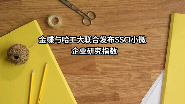 金蝶与哈工大联合发布SSCI小微企业研究指数