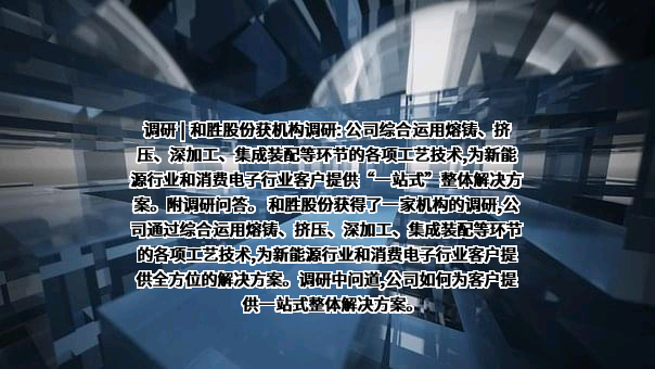 广东和胜工业铝材股份有限公司