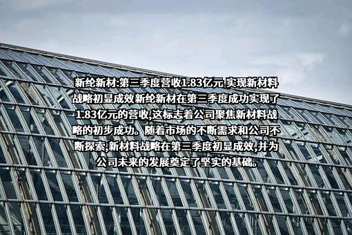 新纶新材料股份有限公司