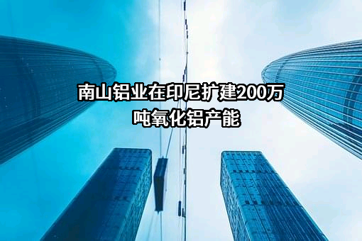 南山铝业在印尼扩建200万吨氧化铝产能