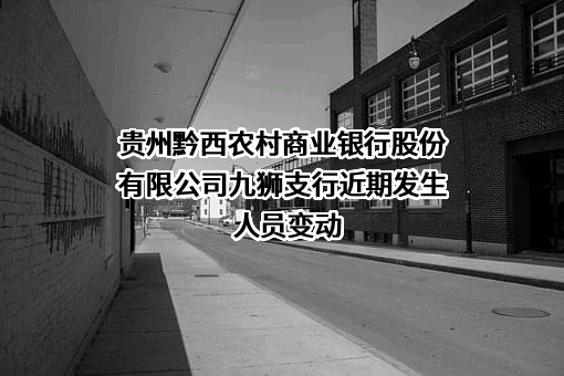 贵州黔西农村商业银行股份有限公司九狮支行