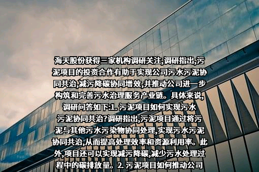 海天水务集团股份公司