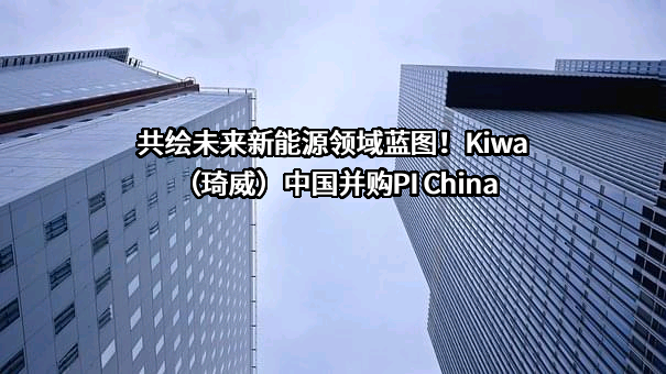 共绘未来新能源领域蓝图！Kiwa（琦威）中国并购PI China