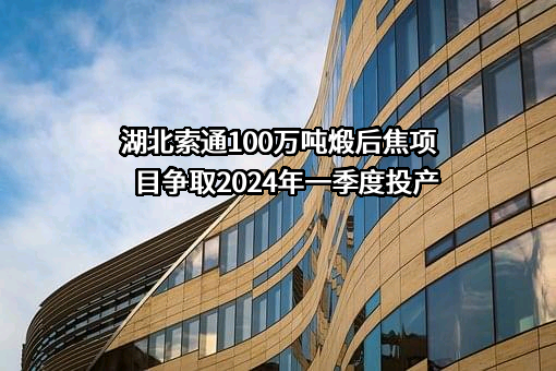 湖北索通100万吨煅后焦项目争取2024年一季度投产