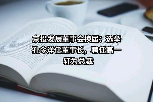 京投发展董事会换届：选举孔令洋任董事长，聘任高一轩为总裁